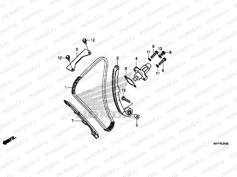 E-4 CAM CHAIN & TENSIONER