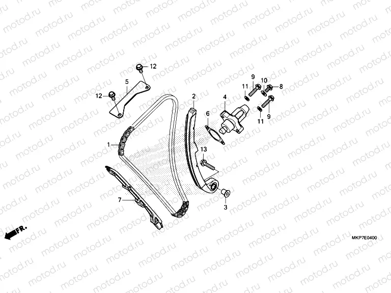 E-4 CAM CHAIN & TENSIONER