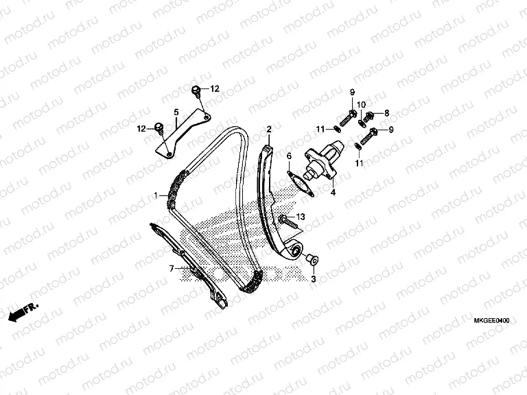 E-4 CAM CHAIN & TENSIONER
