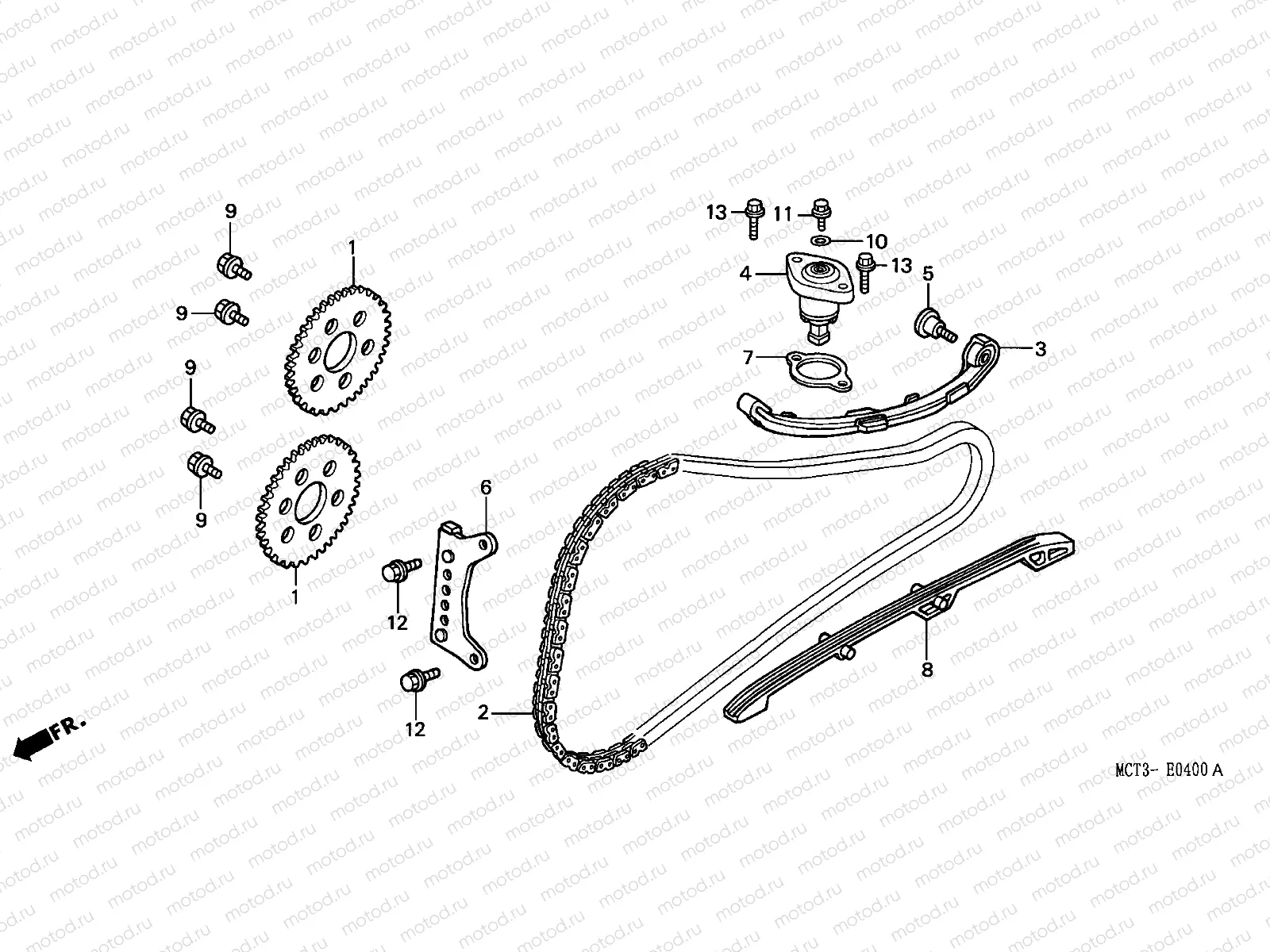 E-4 CAM CHAIN ​​/ TENSIONER