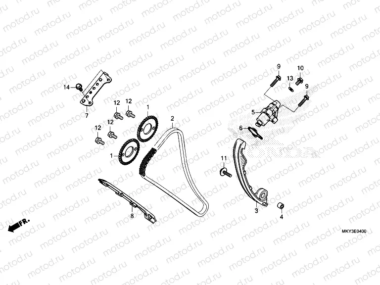 E-4 CAM CHAIN & TENSIONER