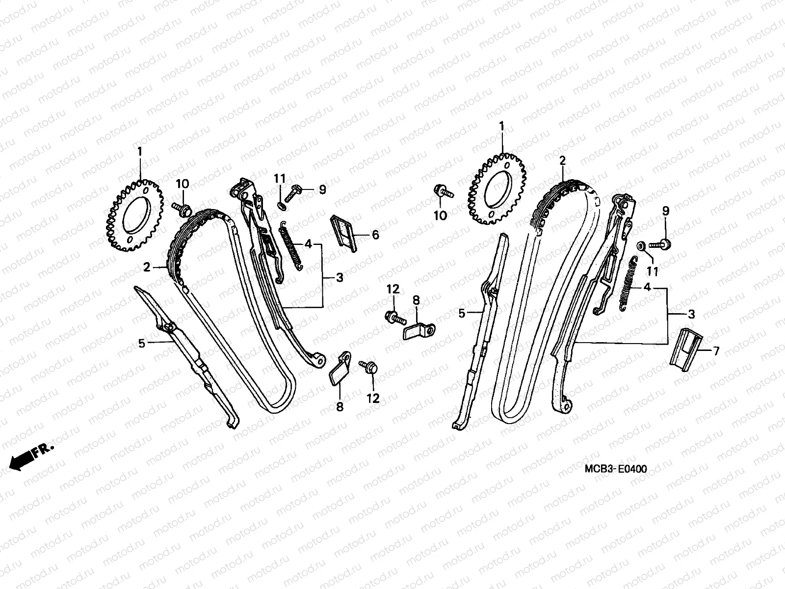E-4 CAM CHAIN ​​/ TENSIONER