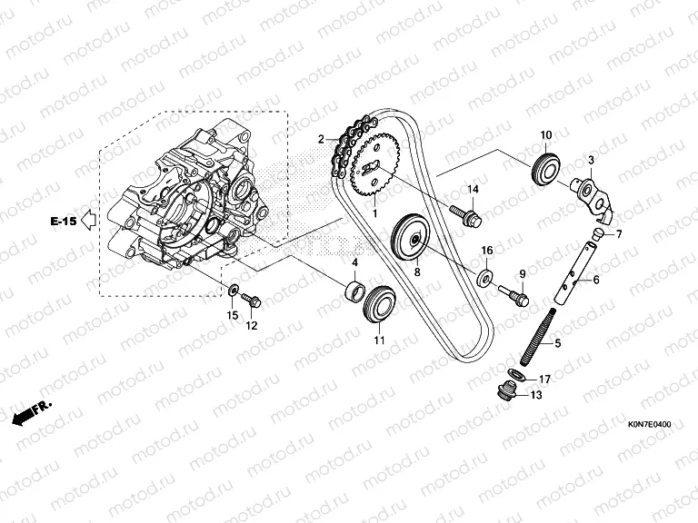 E-4 CAM CHAIN & TENSIONER