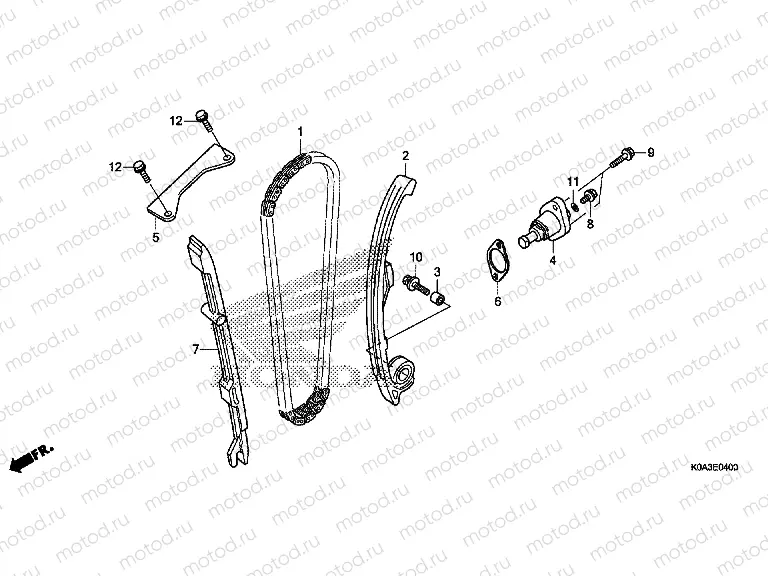 E-4 CAM CHAIN & TENSIONER
