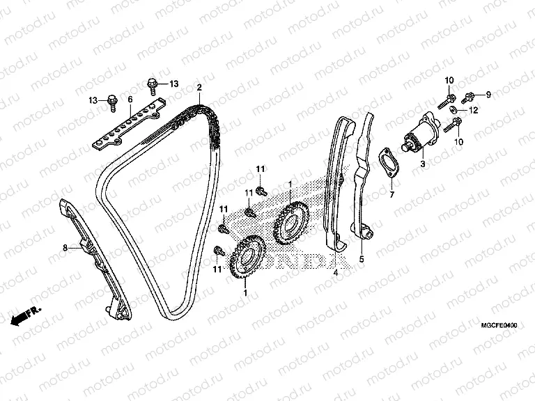 E-4 CAM CHAIN/TENSIONER