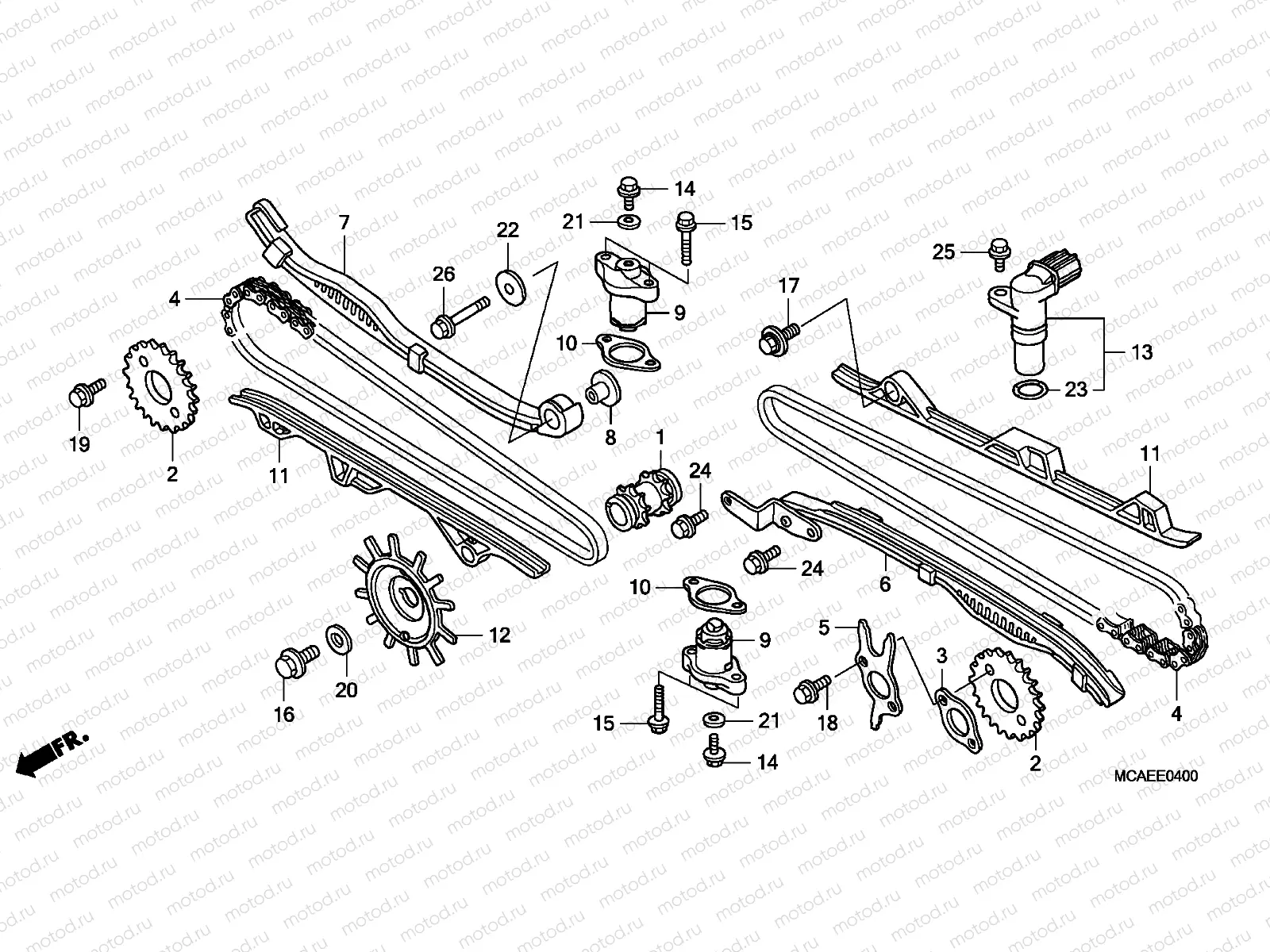 E-4 CAM CHAIN/TENSIONER