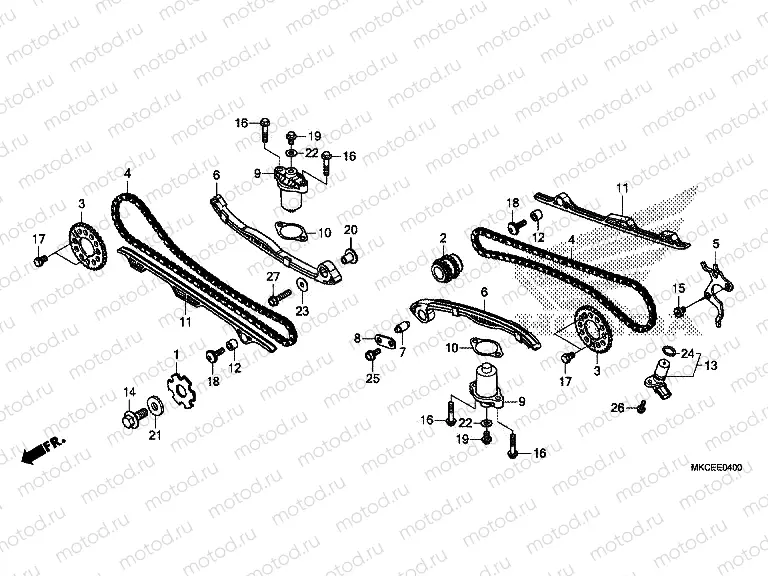 E-4 CAM CHAIN/TENSIONER