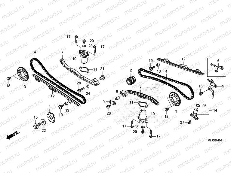 E-4 CAM CHAIN/TENSIONER