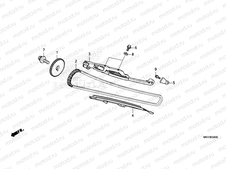 E-4 CAM CHAIN/TENSIONER
