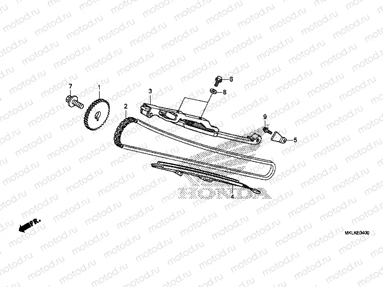 E-4 CAM CHAIN/TENSIONER