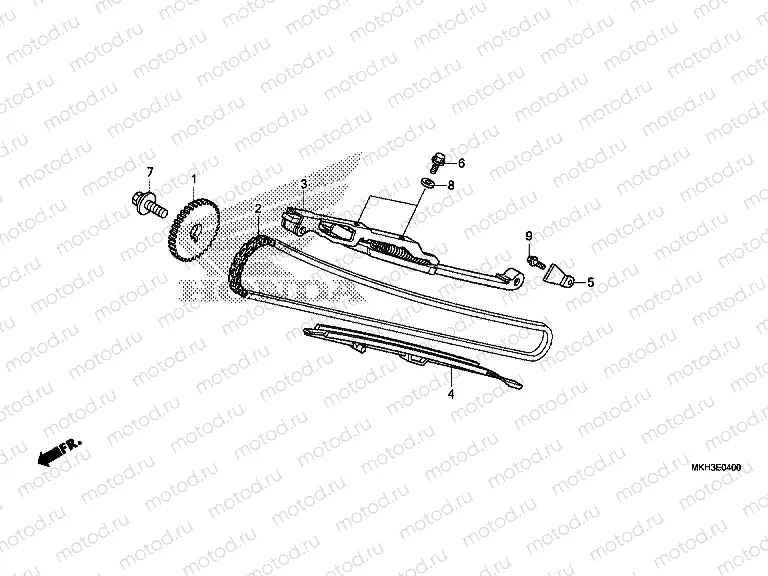 E-4 CAM CHAIN/TENSIONER