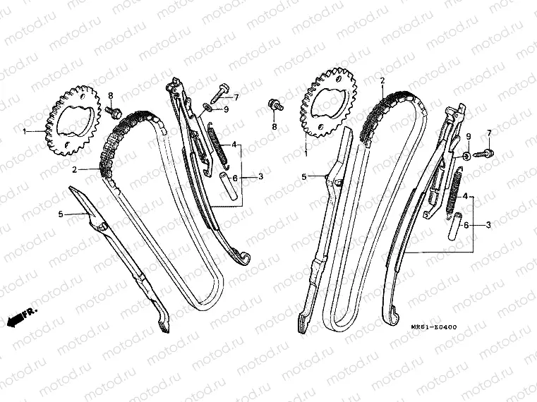 E-4 CAM CHAIN/TENSIONER