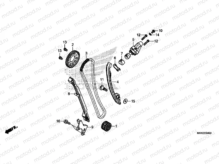 E-4 CAM CHAIN/TENSIONER