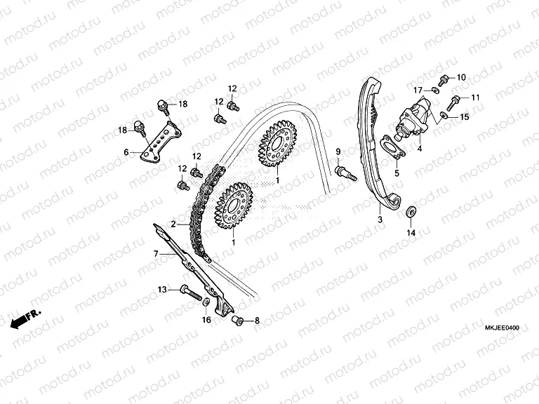 E-4 CAM CHAIN/TENSIONER