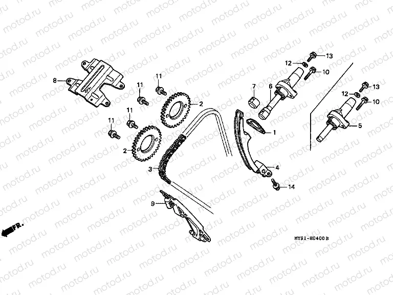 E-4 CAM CHAIN/TENSIONER