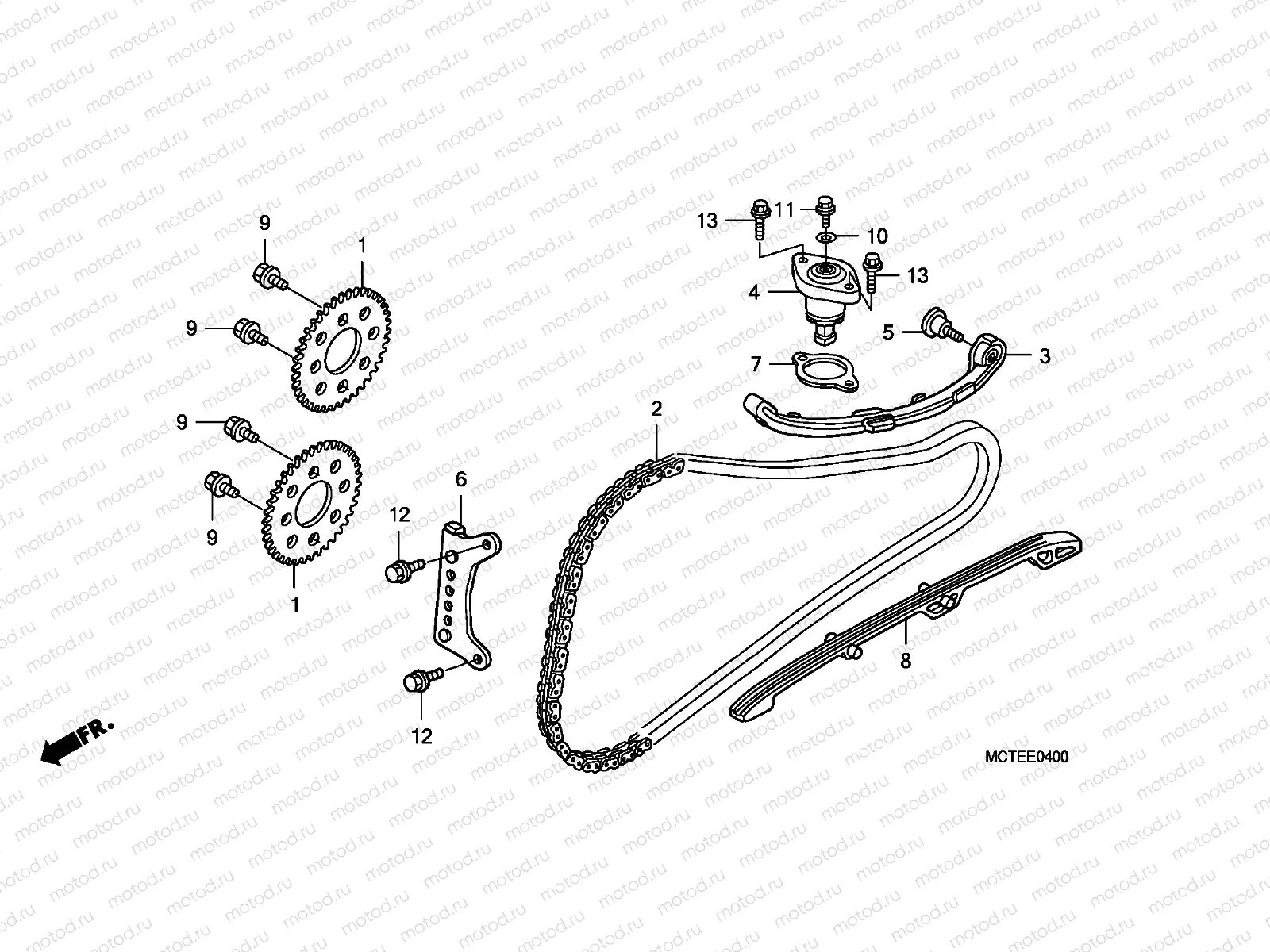 E-4 CAM CHAIN/TENSIONER