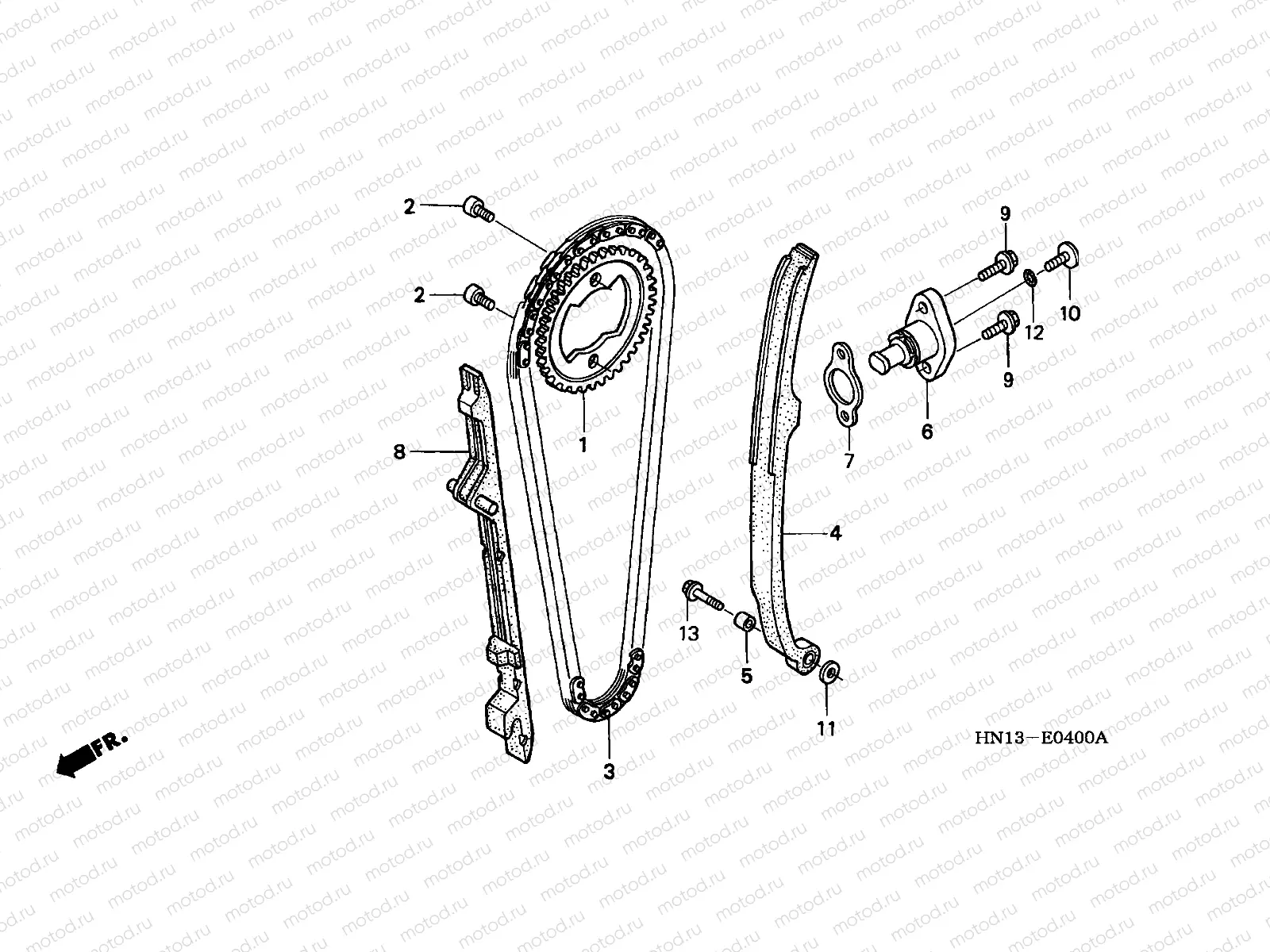 E-4 CAM CHAIN/TENSIONER