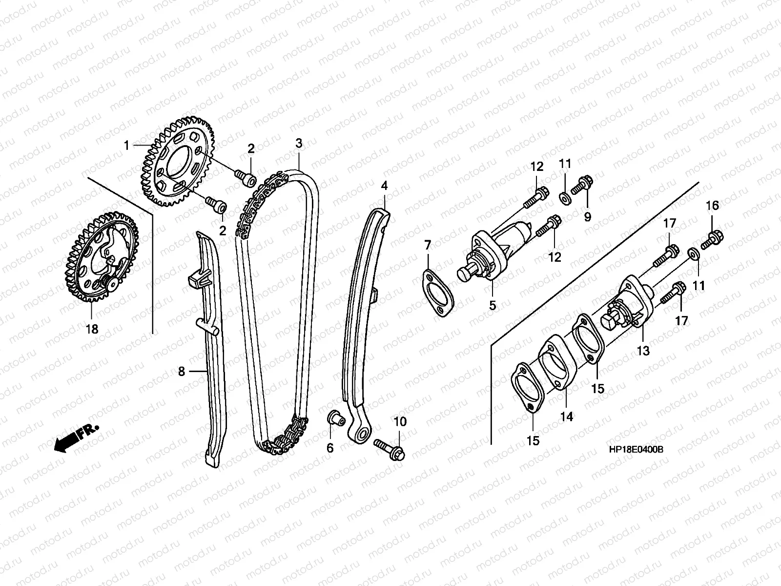 E-4 CAM CHAIN/TENSIONER