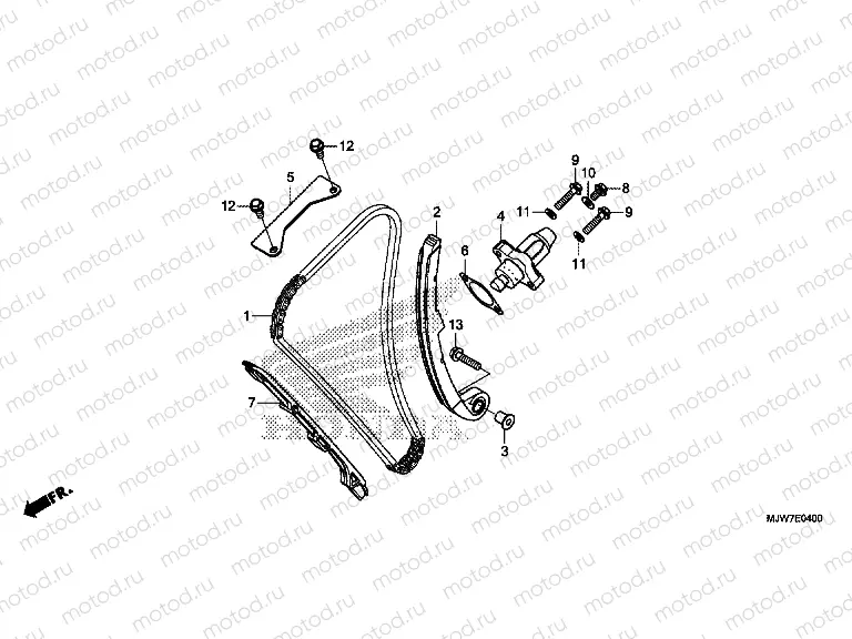E-4 CAM CHAIN/TENSIONER