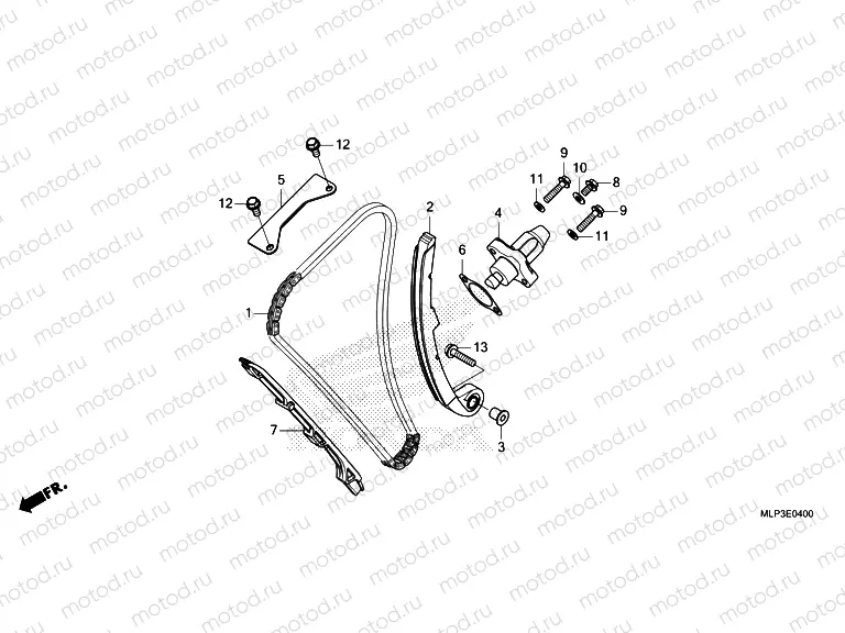 E-4 CAM CHAIN/TENSIONER