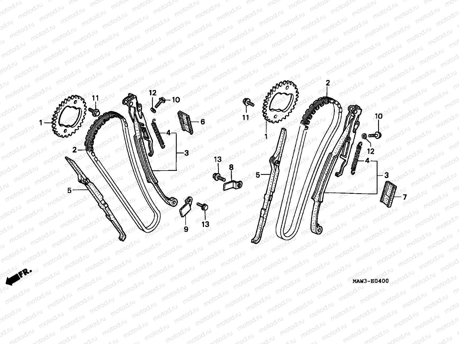 E-4 CAM CHAIN/TENSIONER