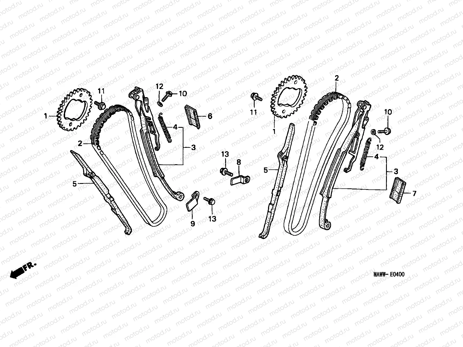 E-4 CAM CHAIN/TENSIONER