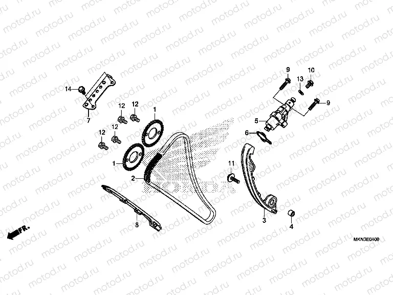 E-4 CAM CHAIN/TENSIONER