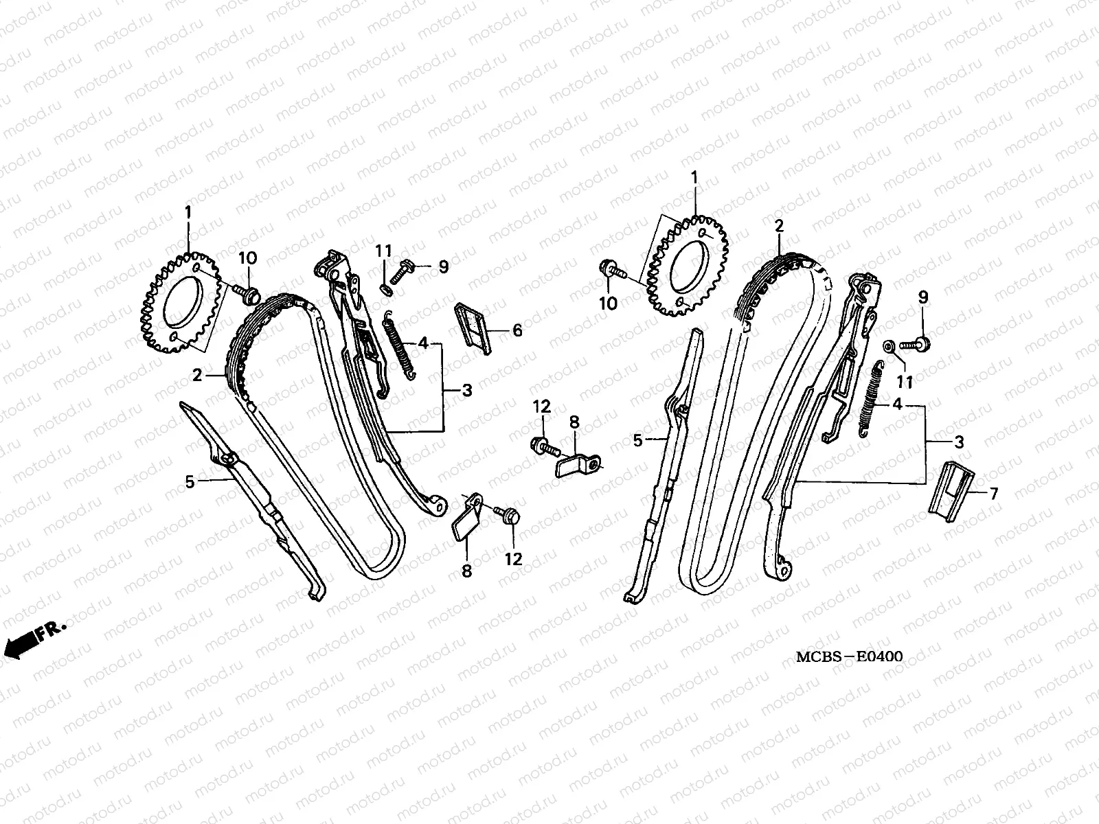 E-4 CAM CHAIN/TENSIONER