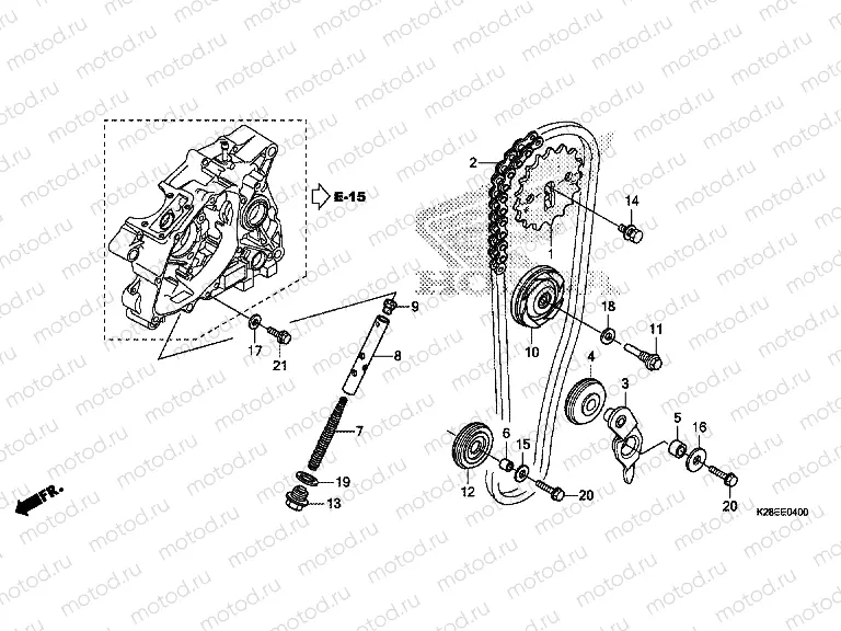 E-4 CAM CHAIN/TENSIONER