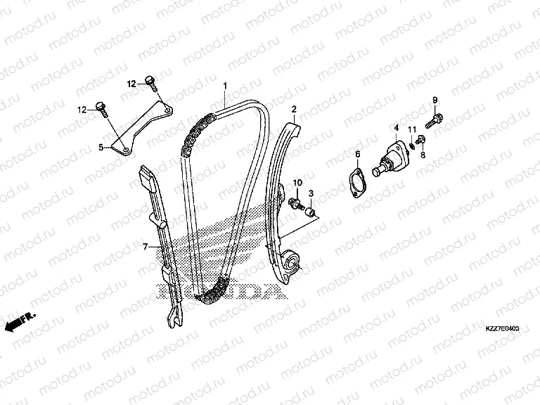 E-4 CAM CHAIN/TENSIONER
