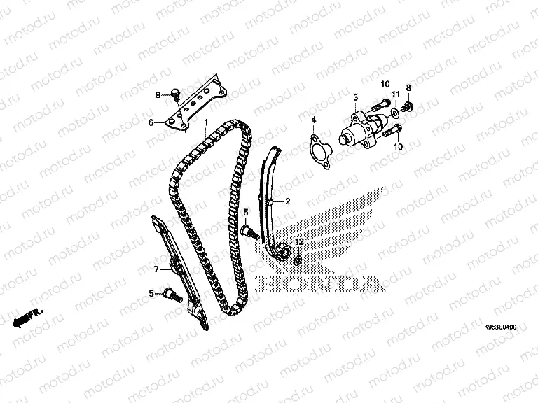 E-4 CAM CHAIN/TENSIONER