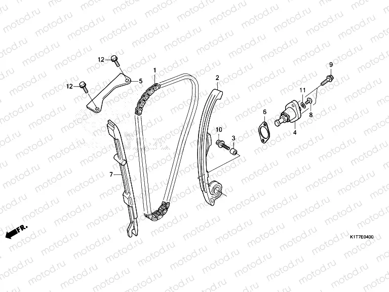 E-4 CAM CHAIN/TENSIONER