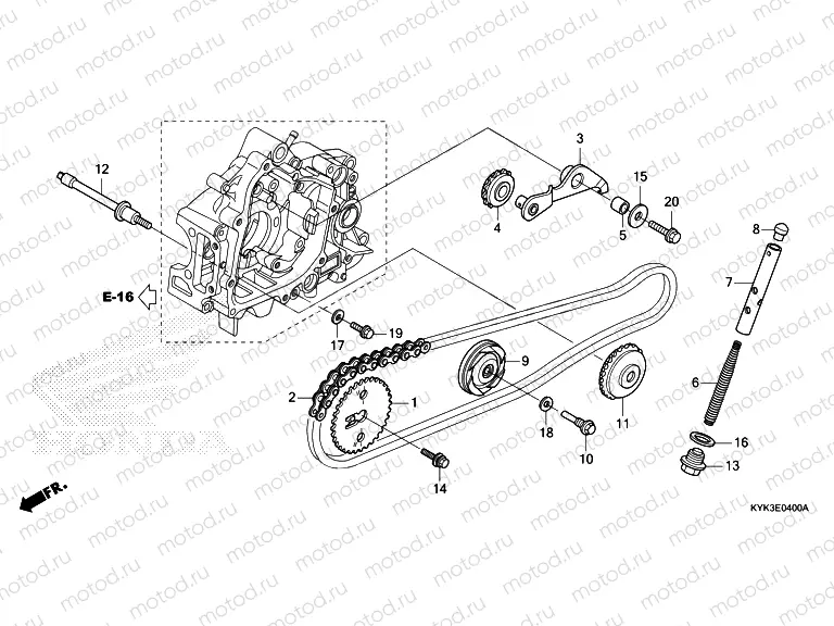 E-4 CAM CHAIN/TENSIONER