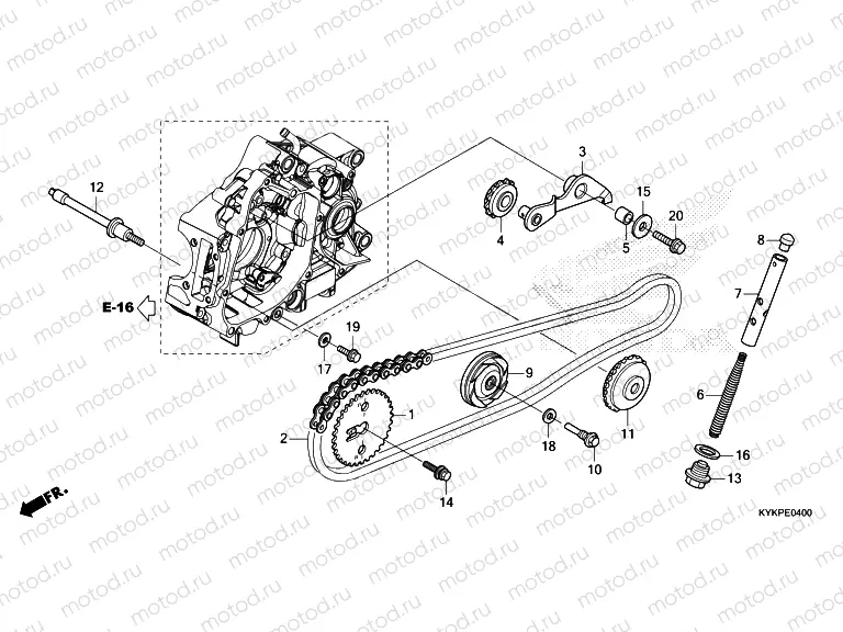 E-4 CAM CHAIN/TENSIONER