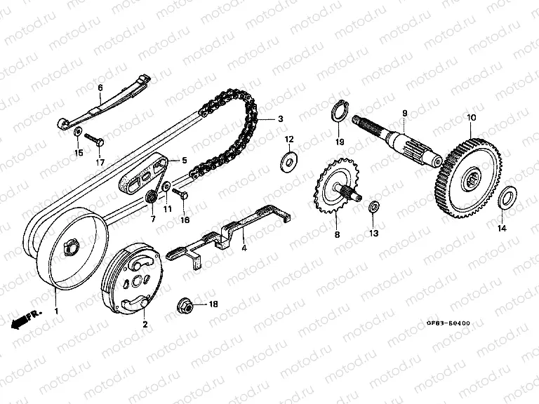 E-4 CLUTCH / DRIVE CHAIN ​​/ MAIN GEAR