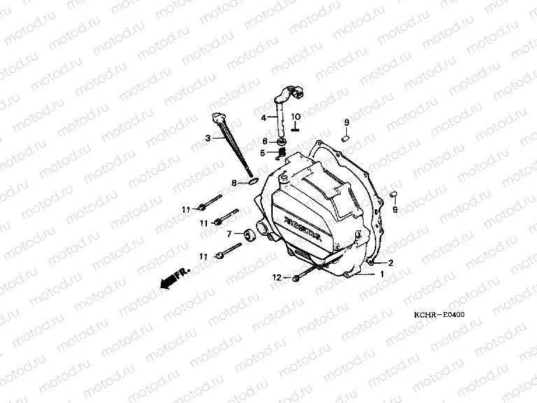 E-4 RIGHT CRANKSHAFT COVER