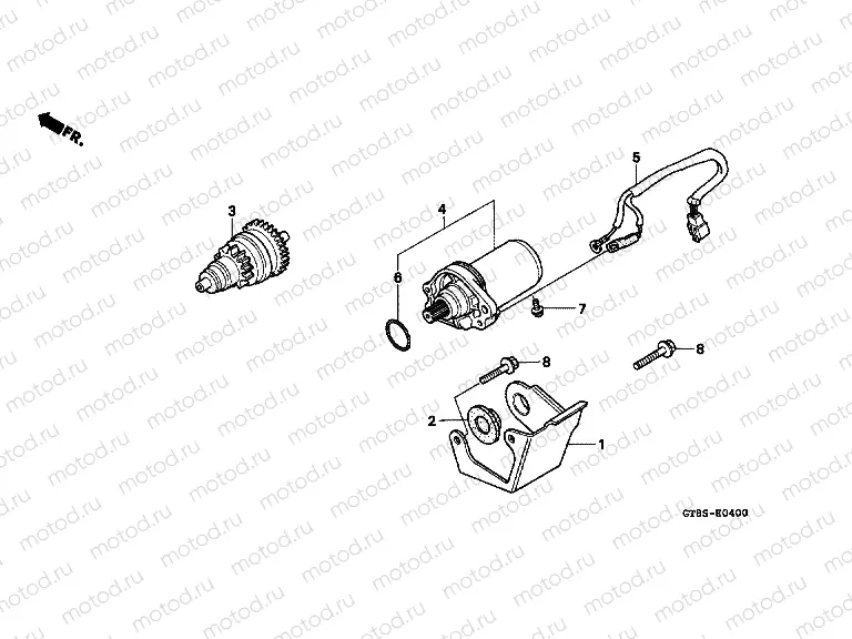 E-4 STARTER MOTOR (PK50MS / SMS)
