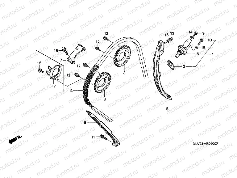 E-4 TIMING CHAIN ​​/ TENSIONER