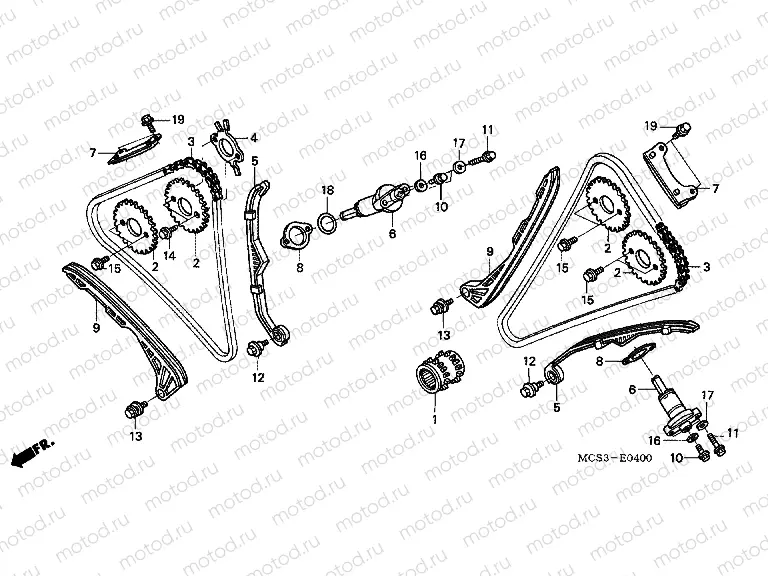E-4 TIMING CHAIN ​​/ TENSIONER
