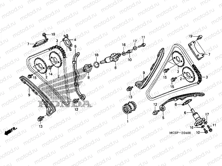 E-4 TIMING CHAIN ​​/ TENSIONER