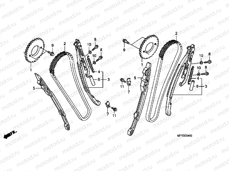 E-4 TIMING CHAIN ​​/ TENSIONER