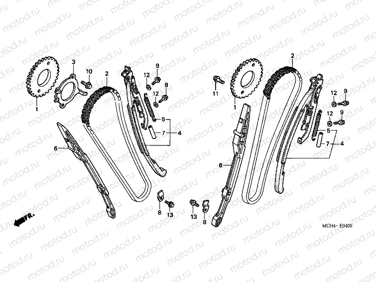 E-4 TIMING CHAIN ​​/ TENSIONER