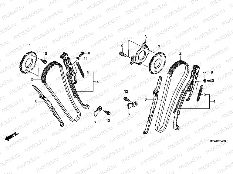 E-4 TIMING CHAIN ​​/ TENSIONER