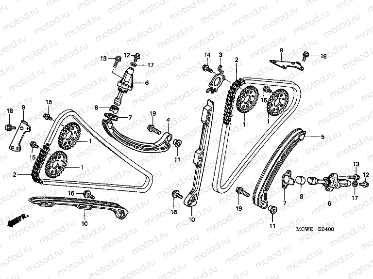 E-4 TIMING CHAIN ​​/ TENSIONER