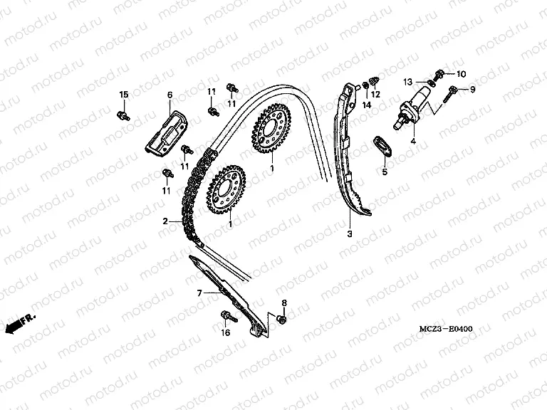 E-4 TIMING CHAIN ​​/ TENSIONER