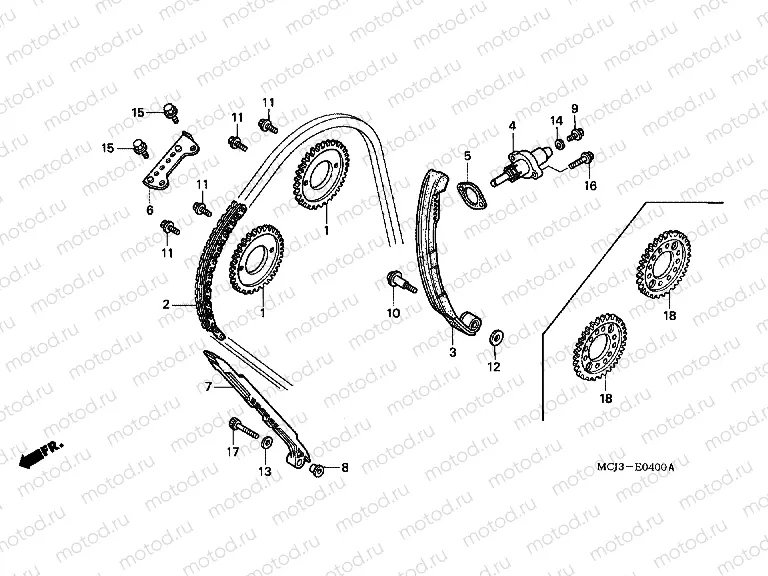 E-4 TIMING CHAIN ​​/ TENSIONER