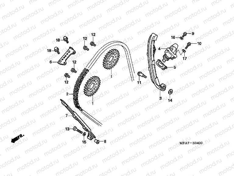 E-4 TIMING CHAIN ​​/ TENSIONER