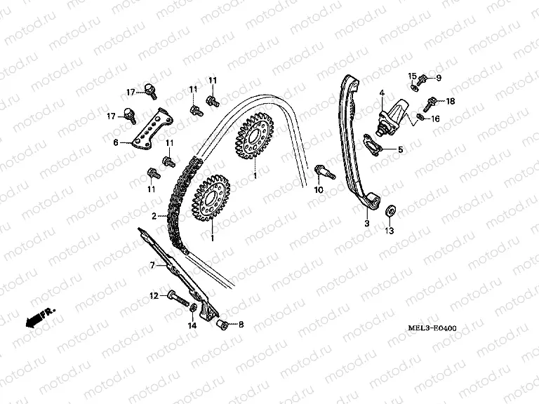 E-4 TIMING CHAIN ​​/ TENSIONER