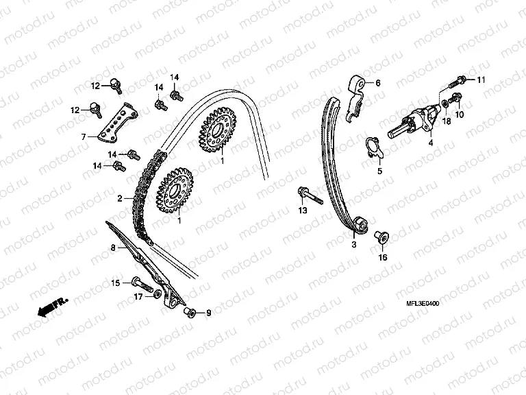 E-4 TIMING CHAIN ​​/ TENSIONER