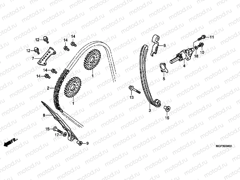E-4 TIMING CHAIN ​​/ TENSIONER